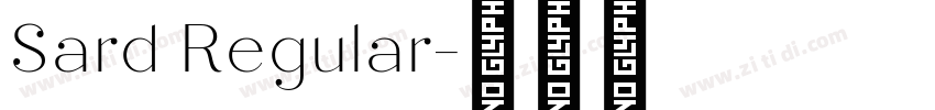 Sard Regular字体转换